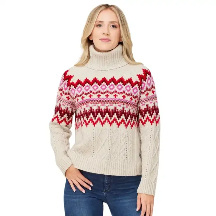 Krimson Klover Women‘s Bluebird Sweater – Vanilla – L