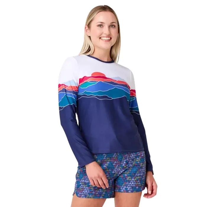 Krimson Klover Women‘s Sara Long Sleeve Shirt – Landscape Aqua – S
