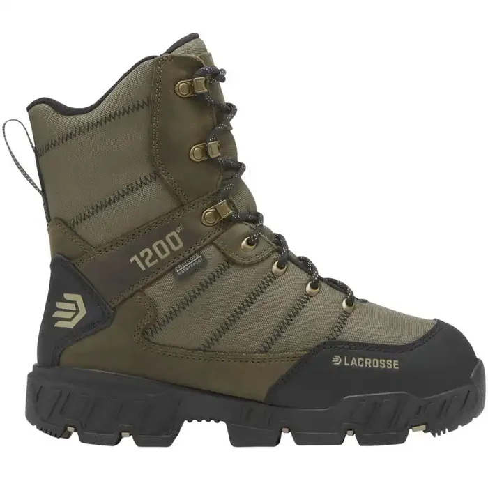 LaCrosse Women‘s Cold Snap II 8″ 1200gr Boots – Olive Night – 11 Wide