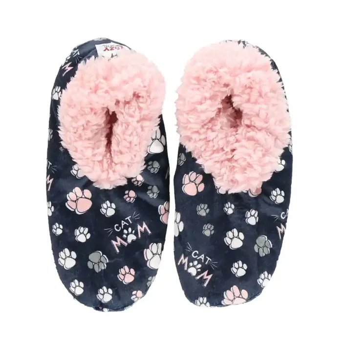 Lazy One Fuzzy Feet Slipper – Cat Mom – L/XL