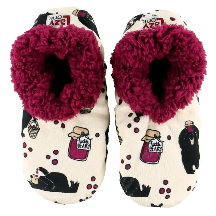 Lazy One Fuzzy Feet Slipper – Huckleberry – L/XL