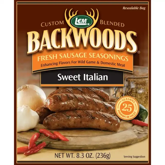 LEM Backwoods Fresh Sausage Seasoning – Sweet Italian – Makes 25 lbs.