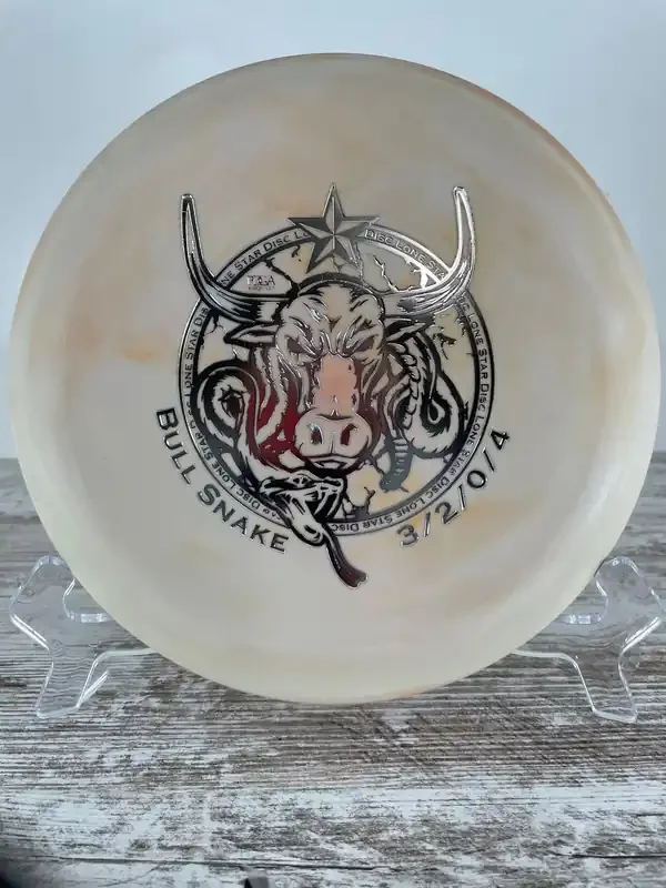 Lone Star Bull Snake V2 175g Light Orange Swirl Putter