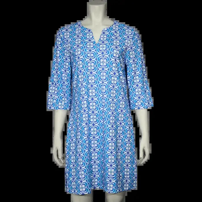 Lulu-B Women‘s 3/4 Sleeve Travel Dress – Blue – M