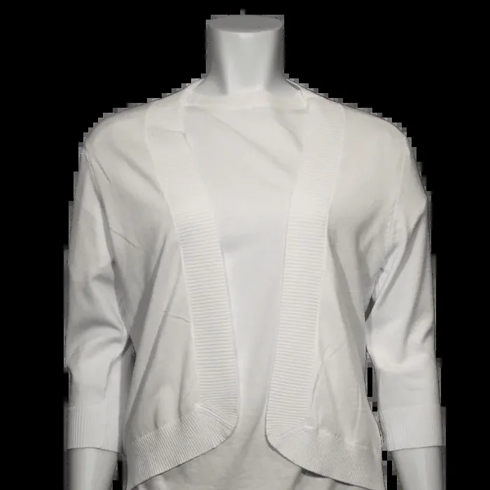 Lulu-B Women‘s Cardigan Sweater – White – XL