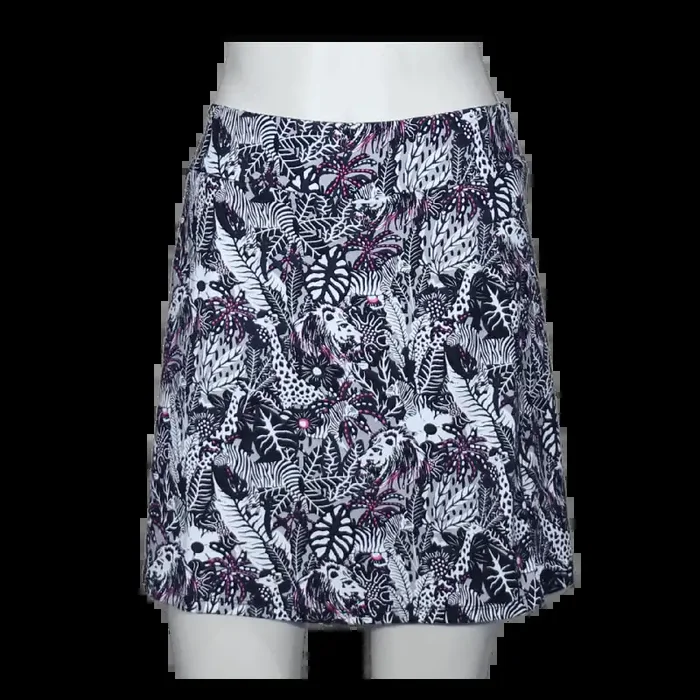Lulu-B Women‘s Zip Skort – Black Safari – 1X