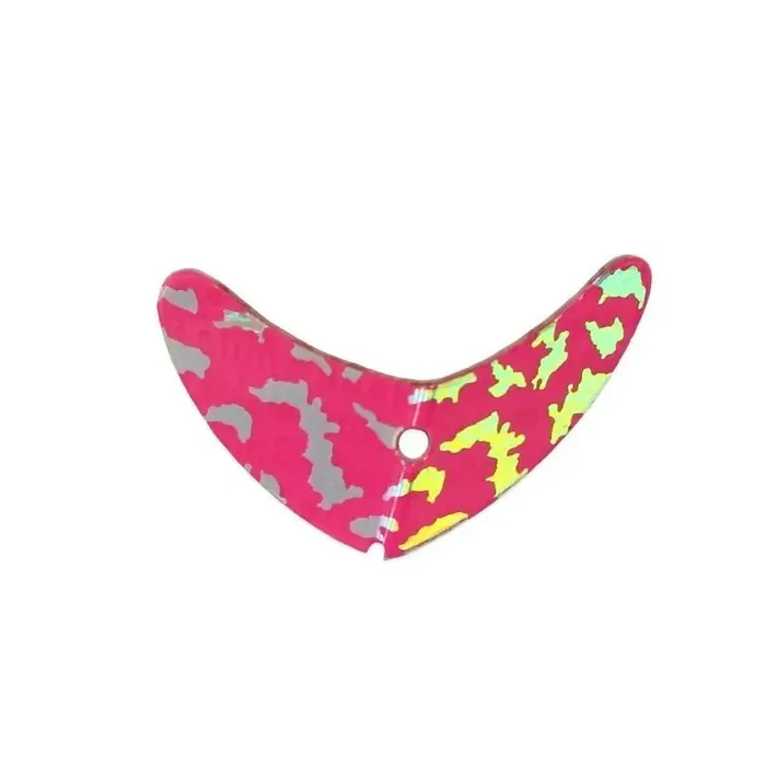 Mack‘s Lures Smile Blades – 1.1″ – Hot Pink/Silver Tiger