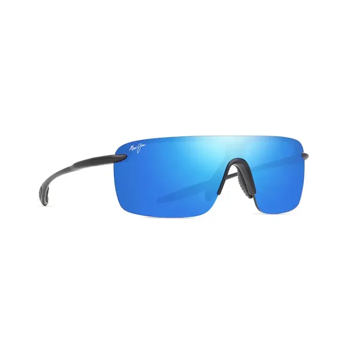 MAUI JIM Pālulu Sunglasses Matte Black Blue Hawaii
