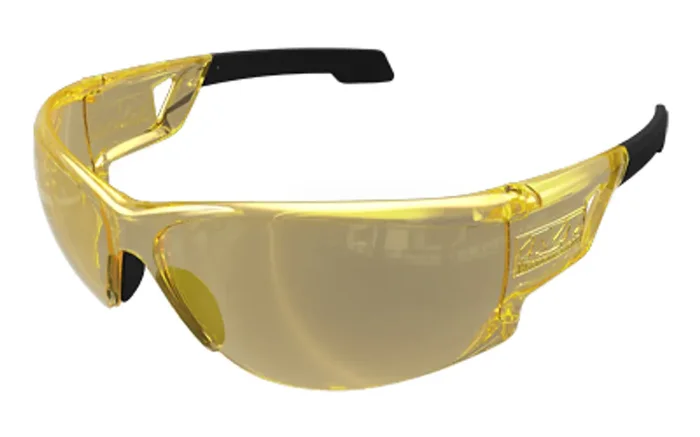 Mechanix Wear Type-N Safety Glasses Black Frame with Amber Lens VNS-30AC-PU