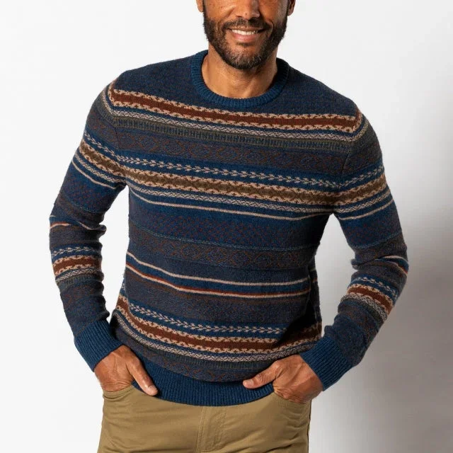 Mens Birch Fair Isle Crewneck Sweater