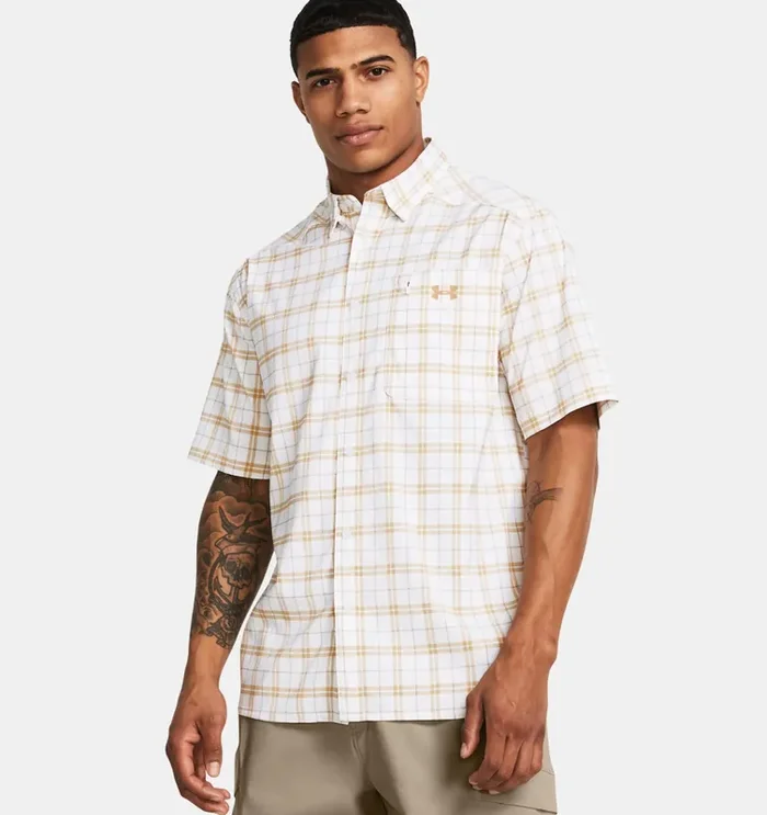 Mens UA Drift Tide 2.0 Plaid Short Sleeve by Under Armour