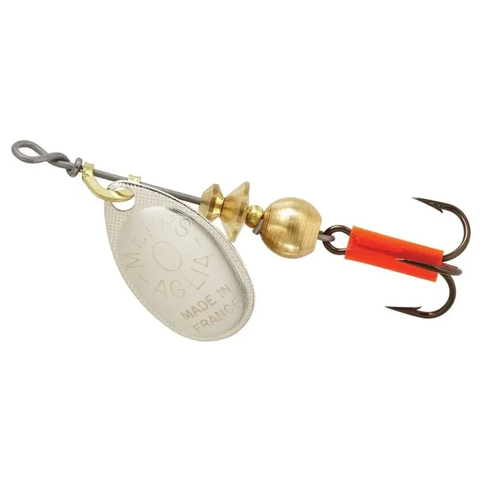 Mepps Agila Plain Treble Spinner – 0 – 1/12 oz. – Silver