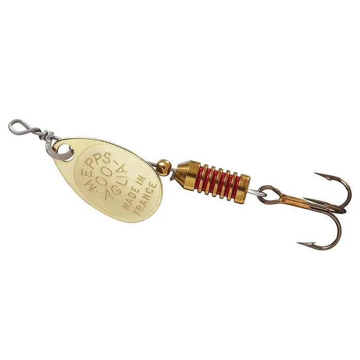 Mepps Agila Plain Treble Spinner – 00 – 1/18 oz. – Gold