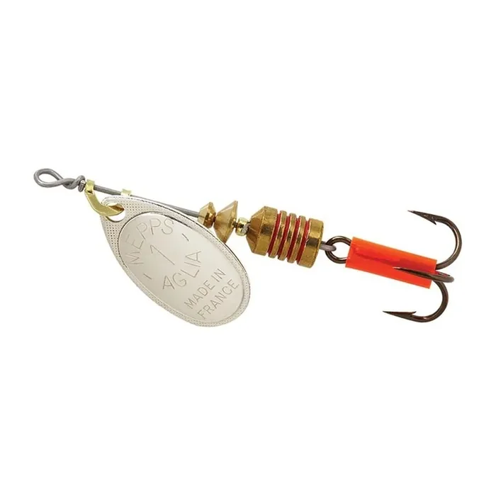 Mepps Agila Plain Treble Spinner – 1 – 1/8 oz. – Silver