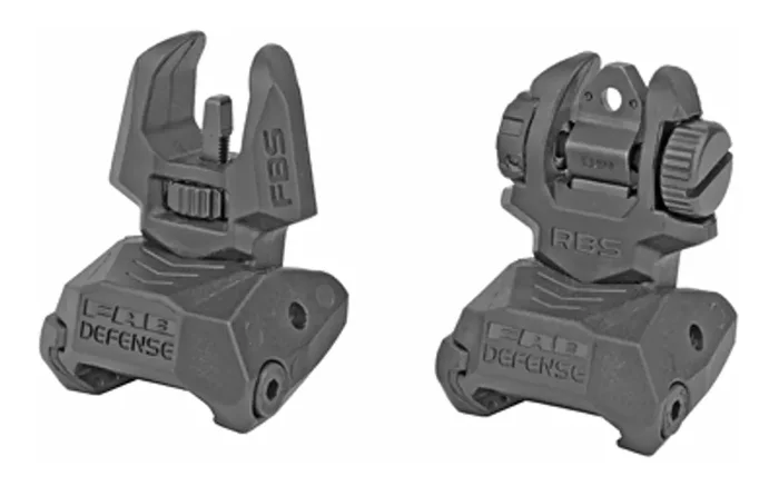 Meprolight FRBS Flip Backup Sights 2 Dot Rear Orange Hyper Bright Front Fits Picatinny Rail Black 403220
