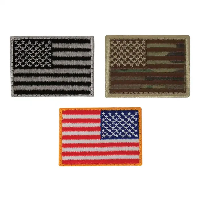 Mini US Flag Patch with Hook Back