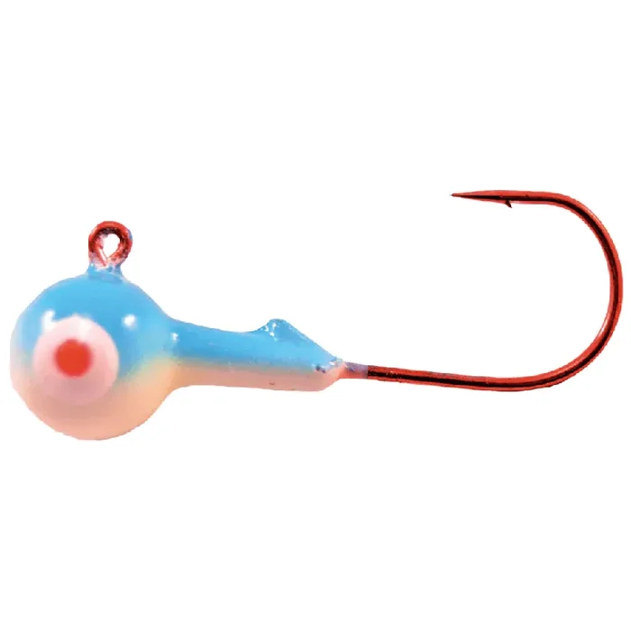 Mission Tackle Multi-Tone Red Hook Jig – 1/2 oz. – Glow Blue
