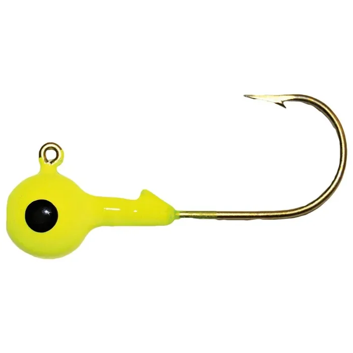 Mission Tackle Single Eye Jig Head – 1/32 oz. – Chartruese