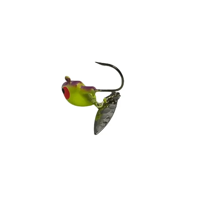 Mission Tackle Willow Wabler Jig – 3/4 oz. – Chartreuse/Purple/Pink