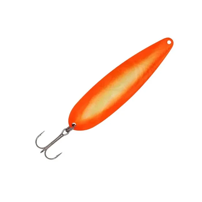 Moonshine Lures Ice Jig Spoon – 1/2 oz. – Agent Orange
