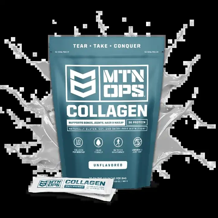 MTN OPS Collagen – Un-Flavored – Trail Packs – 30 – Collagen Peptide Protein – Healthy Hair, Skin, Nails & Joints