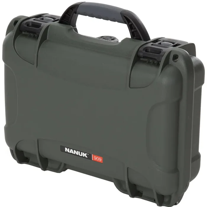 Nanuk Pistol and Accessory Hard Case w/Foam Olive 11.4 in. x 7 in. x 3.6 in – 909S-010OL-0A0
