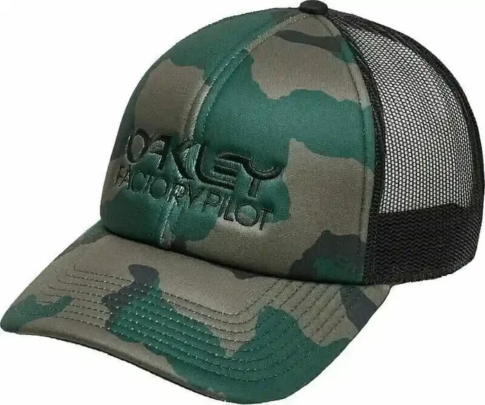 Oakley Men‘s Factory Pilot Trucker Hat – B1B Camo Desert