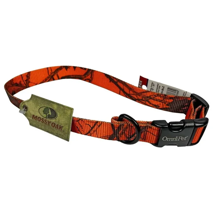 Omnipet Kwik Klip Adjustable Collar 1″ 18-26″ Mossy Oak Blaze Orange Camo – 100QKN-BLZ