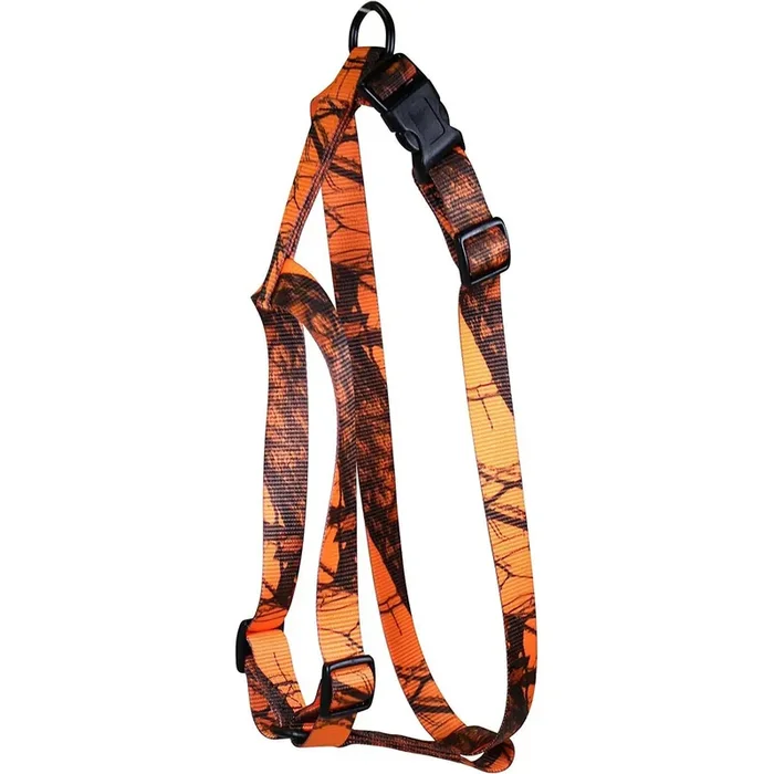 Omnipet Kwik Klip Adjustable Nylon Pet Harness 3/4″ 1 Ply Mossy Oak Blaze Orange Camo Large – 17M-BLZ