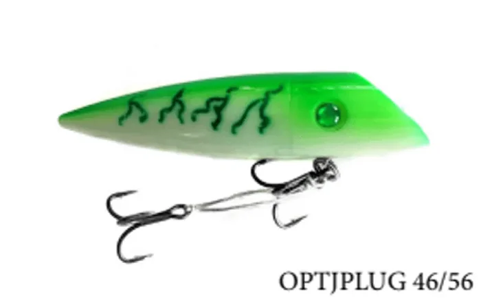 Opti-Tackle J-Plugs – 4″ – Glow Green Herringbone