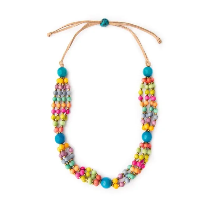 Organic Tagua Jewelry Kimi Necklace – Multi