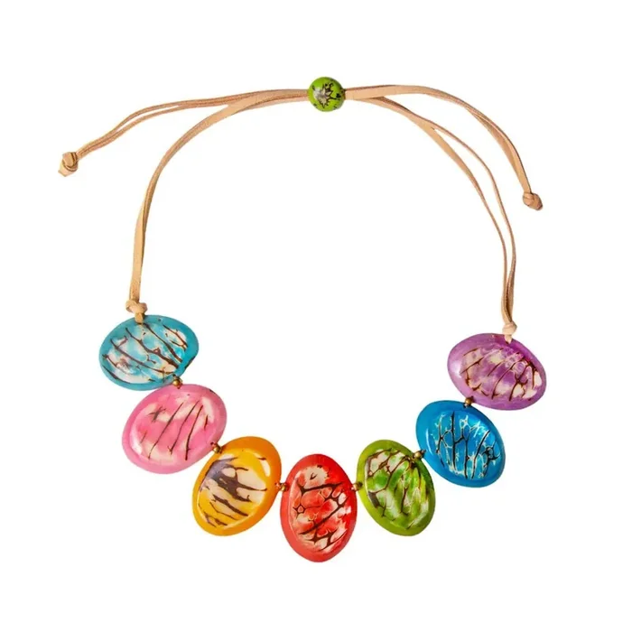 Organic Tagua Jewelry Millie Necklace – Multi