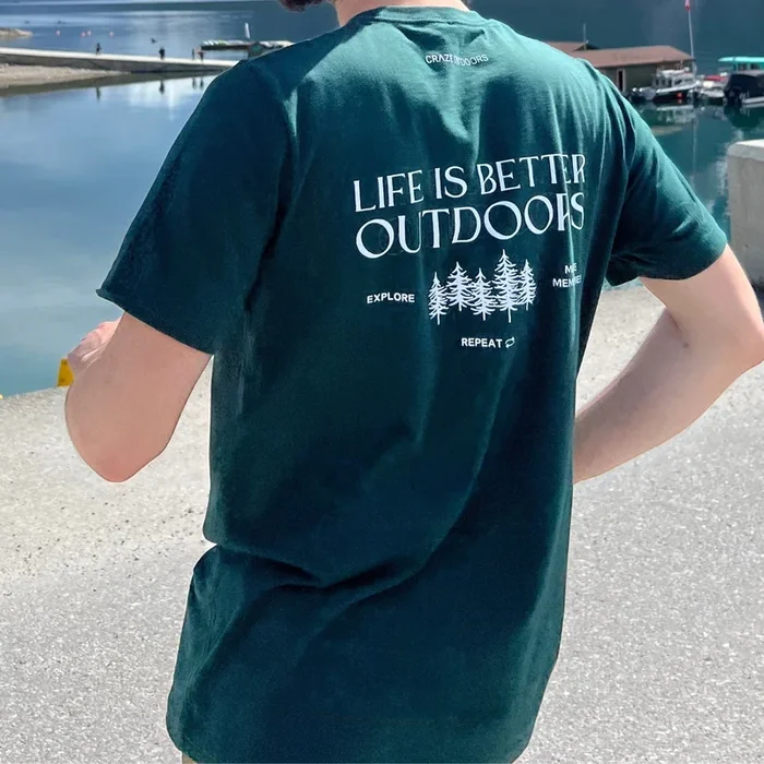 Outdoors Club Tee – Forest Green