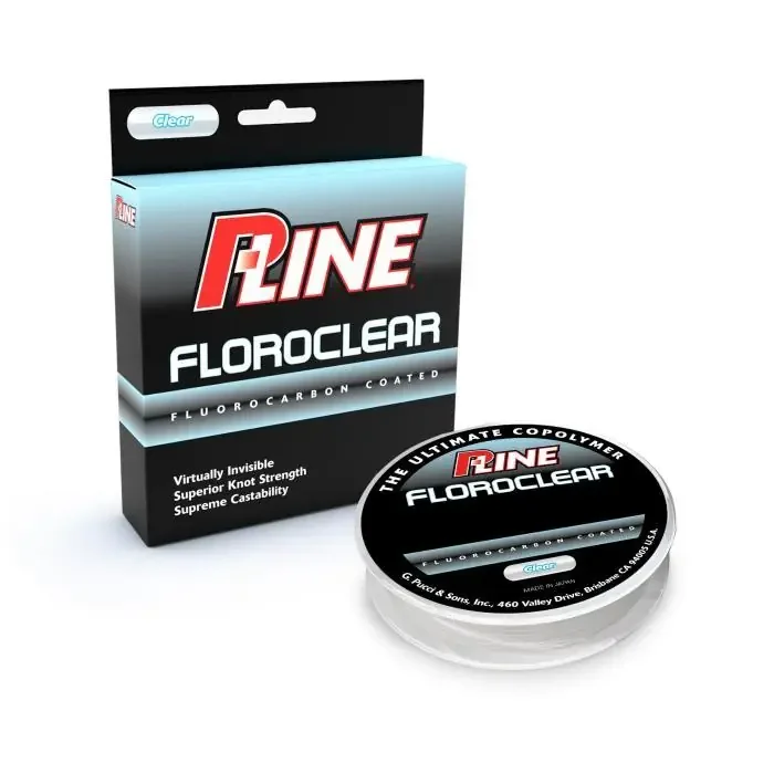 P-Line Floroclear Fluorocarbon Coated Line – Clear – 20 LB. 300 YDS.