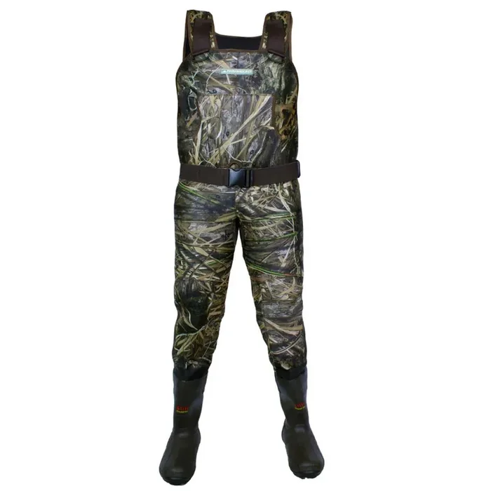 Paramount Outdoors Men‘s Bayou 3.5MM Neoprene Camo Chest Wader 600G Boots – Shadow Grass Habitat – 9