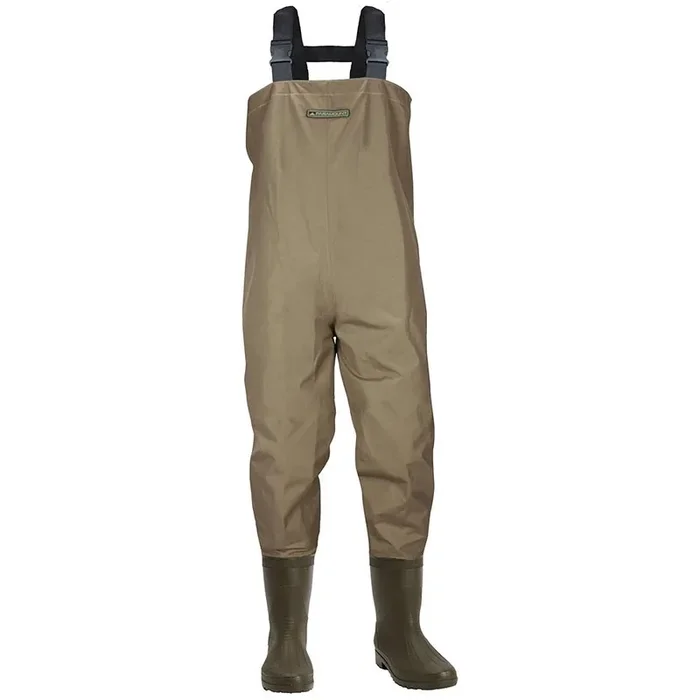 Paramount Outdoors Men‘s Slipstream 2 Ply Nylon / Pvc Cleated Bootfoot Chest Waders – Elk Brown – M