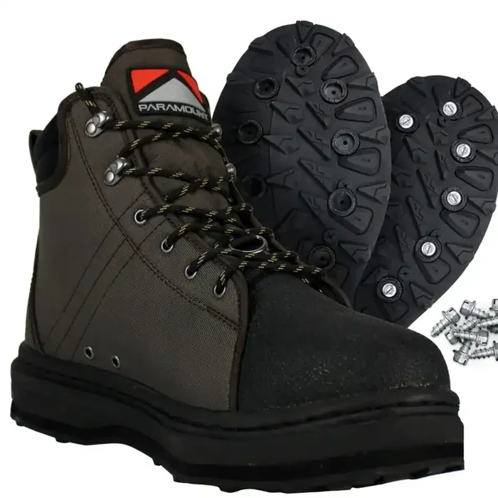 Paramount Outdoors Women‘s/Youth Stonefly Cleated Wading Boots – Brown – 9