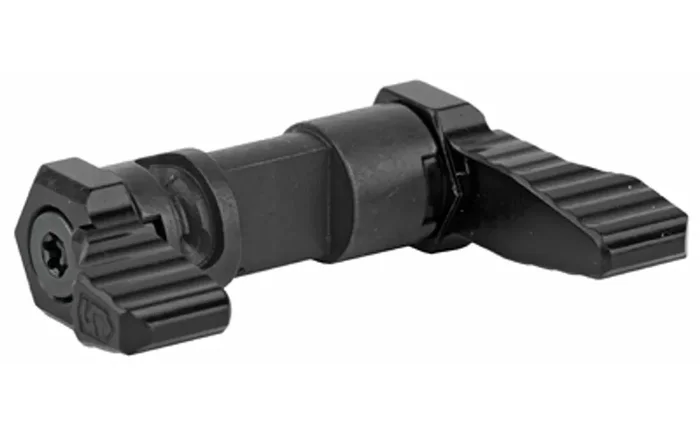 Phase 5 Weapon Systems Ambidextrous 90-Degree Safety Selector Black Anodized Finish Levers are Machined from 6061-T6 Billet Aluminum Central Core is Machined from Carbon Steel SAFE90-BLK