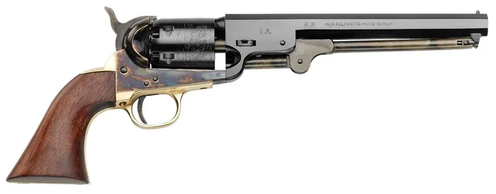 Pietta Pf51ch36712 1851 Navy Steel 36 Cal 7.50 6rd Color Case Hardened Frame Blued Cylinder Blued Octagon Barrel Walnut Grip – PF51CH36712