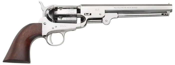 Pietta Pf51os36712 1851 Navy Old Silver 36 Cal 7.50 6rd Old Silver Frame Octagon Barrel Walnut Grip – PF51OS36712