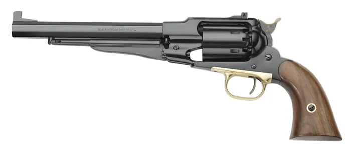Pietta Pf58stt448 1858 Remington Target Model 44 Cal 6rd 8 Blued Octagonal Steel Barrel Cylinder Frame Walnut Grip Brass Trigger Guard – PF58STT448