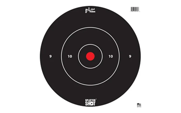 Pro-Shot Products Splatter Shot 12″ Bullseye Paper Target 5 Pack Black/White 12B-WHTE-TG-5PK
