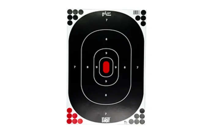 Pro-Shot Products Splatter Shot 12″x17″ Silhouette Adhesive Target 5 Pack Black/White SILH-IN-5PK