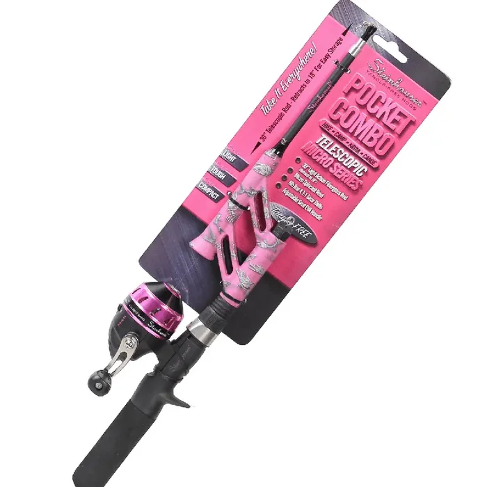 ProFISHiency Micro Pocket Spincast Combo – 30″ – Pink