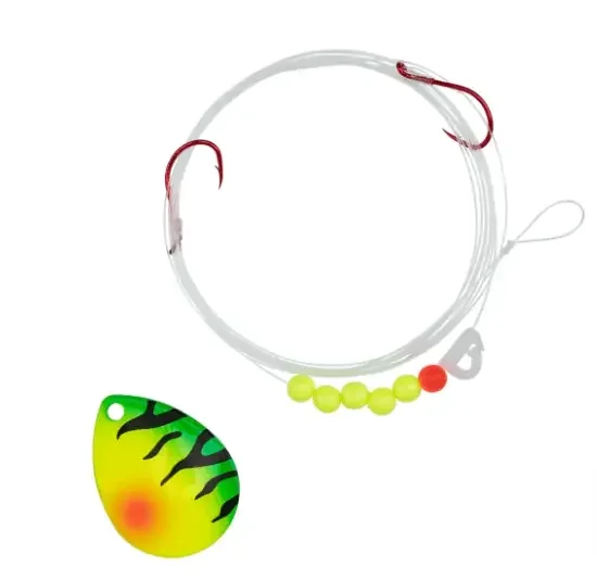 Quick Change Two-Hook Spinner Rig – 4 – Firetiger – Tiger Stripe