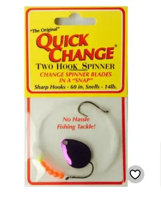 Quick Change Two-Hook Spinner Rig – 4 – Purple