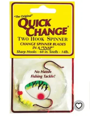 Quick Change Two-Hook Spinner Rig – 4 – Watermelon