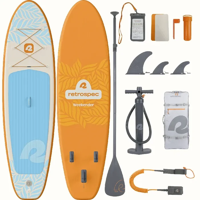 Retrospec Weekender Inflatable Stand Up Paddle Board 10‘6″ – Creamsicle