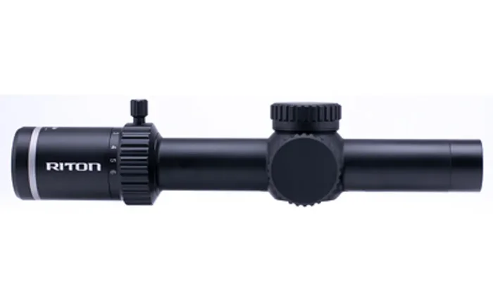 Riton Optics 5 Series Tactix Rifle Scope 1-10X24mm 3 OT Illuminated Reticle First Focal Plane Black 5T110LFI23
