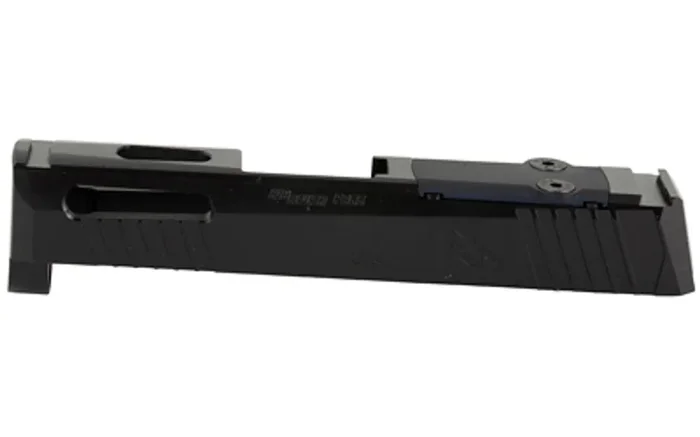 Rival Arms Sig P365 Slide w/ Shield RMSC Footprint A1 Recessed Slide Cuts Front/Rear Serrations Three Window Cuts For More Efficient Cooling and Airflow Matte Black RA-RA10P002A